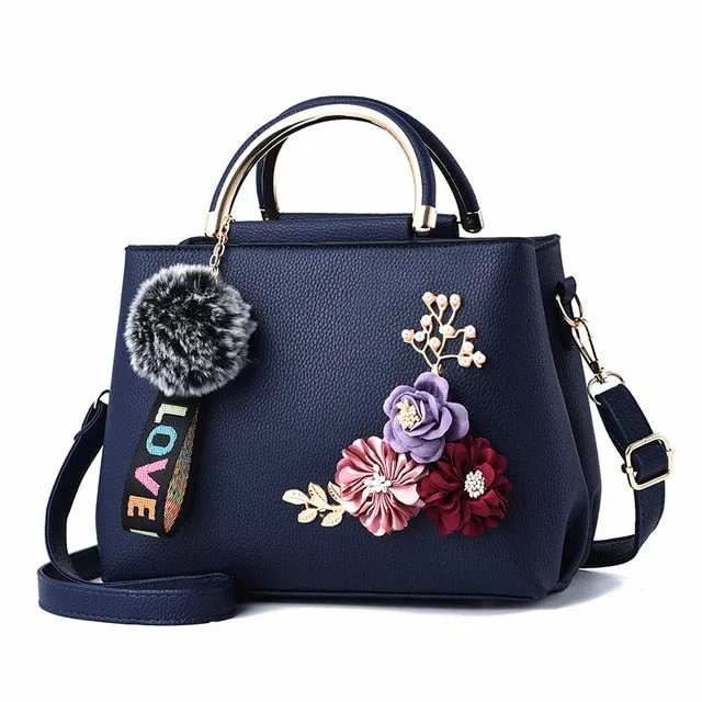 2018 Flowers Shell Women'S Tote Leather Clutch Bag Small Ladies Handbags Brand Women Messenger Bags