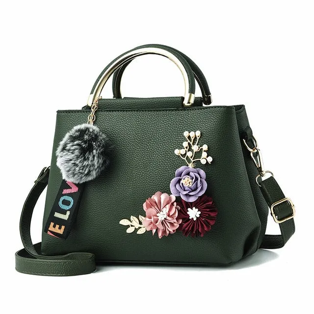 2018 Flowers Shell Women'S Tote Leather Clutch Bag Small Ladies Handbags Brand Women Messenger Bags