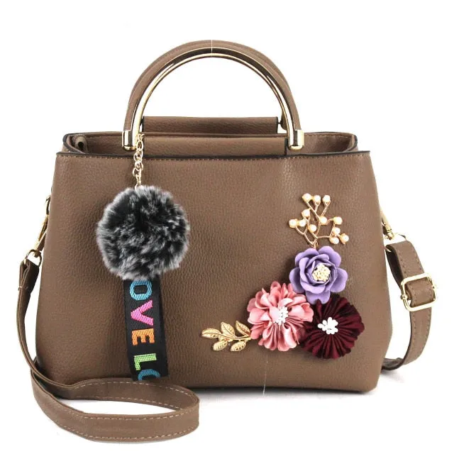 2018 Flowers Shell Women'S Tote Leather Clutch Bag Small Ladies Handbags Brand Women Messenger Bags