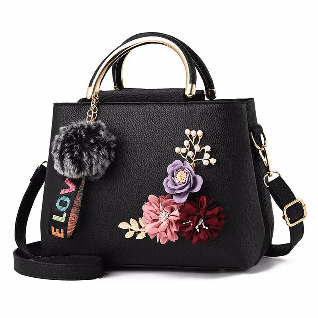 2018 Flowers Shell Women'S Tote Leather Clutch Bag Small Ladies Handbags Brand Women Messenger Bags