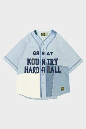 8oz Denim GREAT KOUNTRY Damaged Baseball Shirt