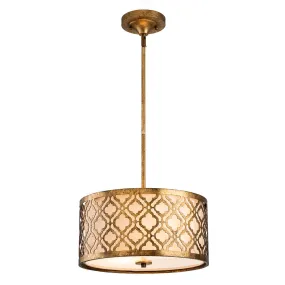 Arabella  2/3L Pendant Ceiling Light - Distressed Gold Finish