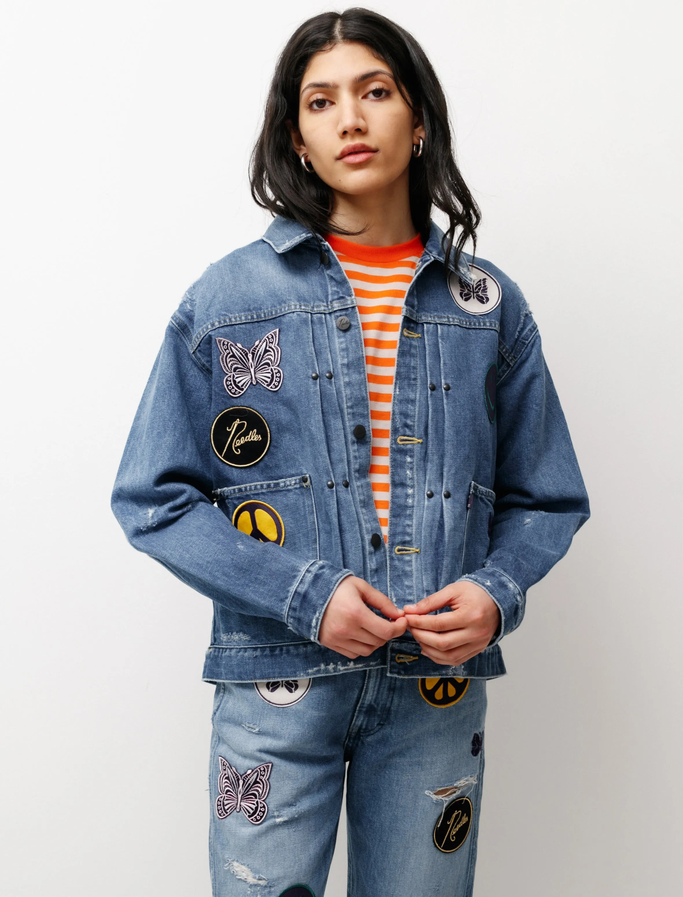 Assorted Patches Jean Jacket