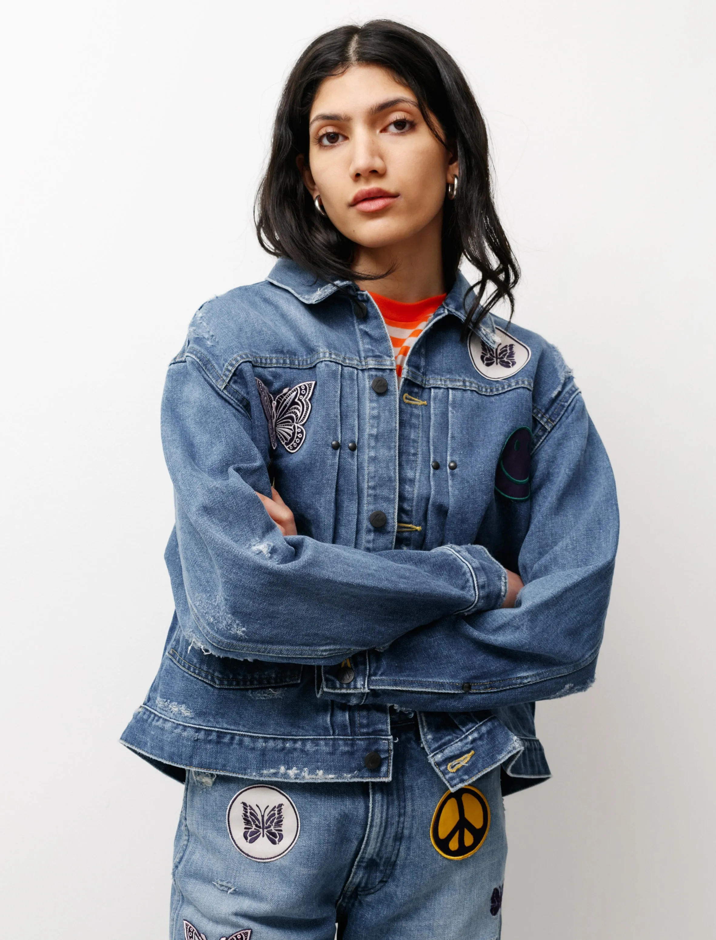 Assorted Patches Jean Jacket