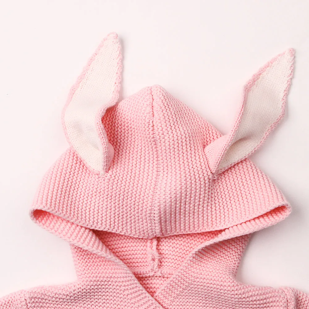 Baby Autumn And Winter Bunny Style Solid Color Knitted Sleeping Bag Holding Blanket Baby Blankets Wholesalers