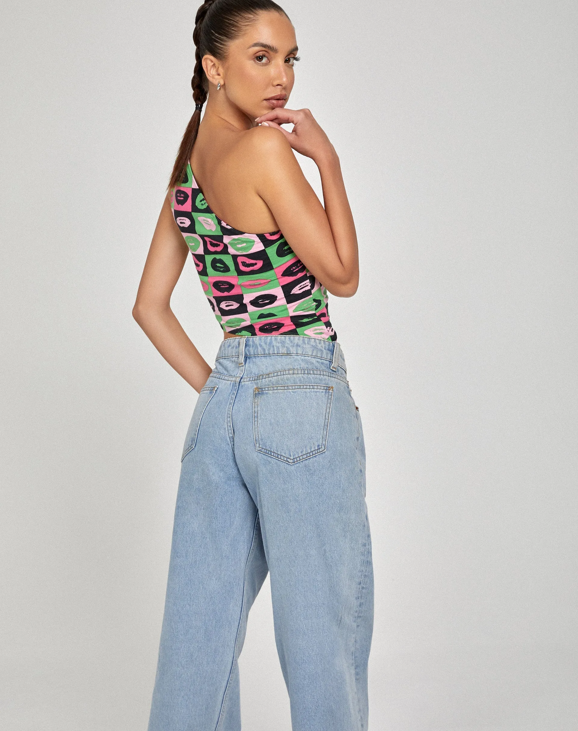 Bayva Crop Top in Lips Green