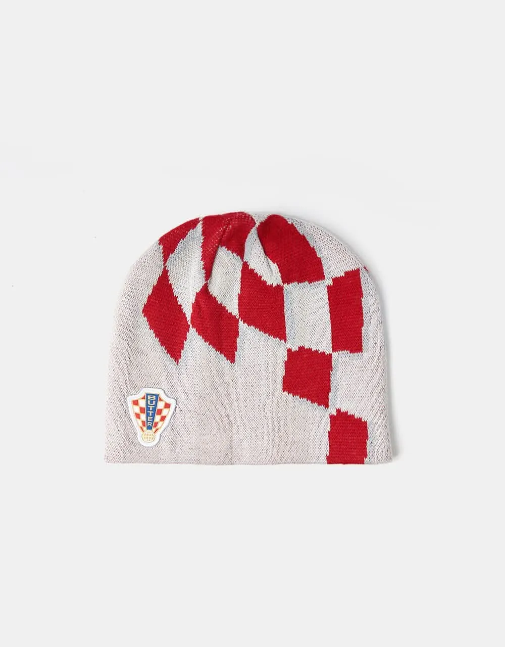 Butter Goods Flag Skully Beanie - White