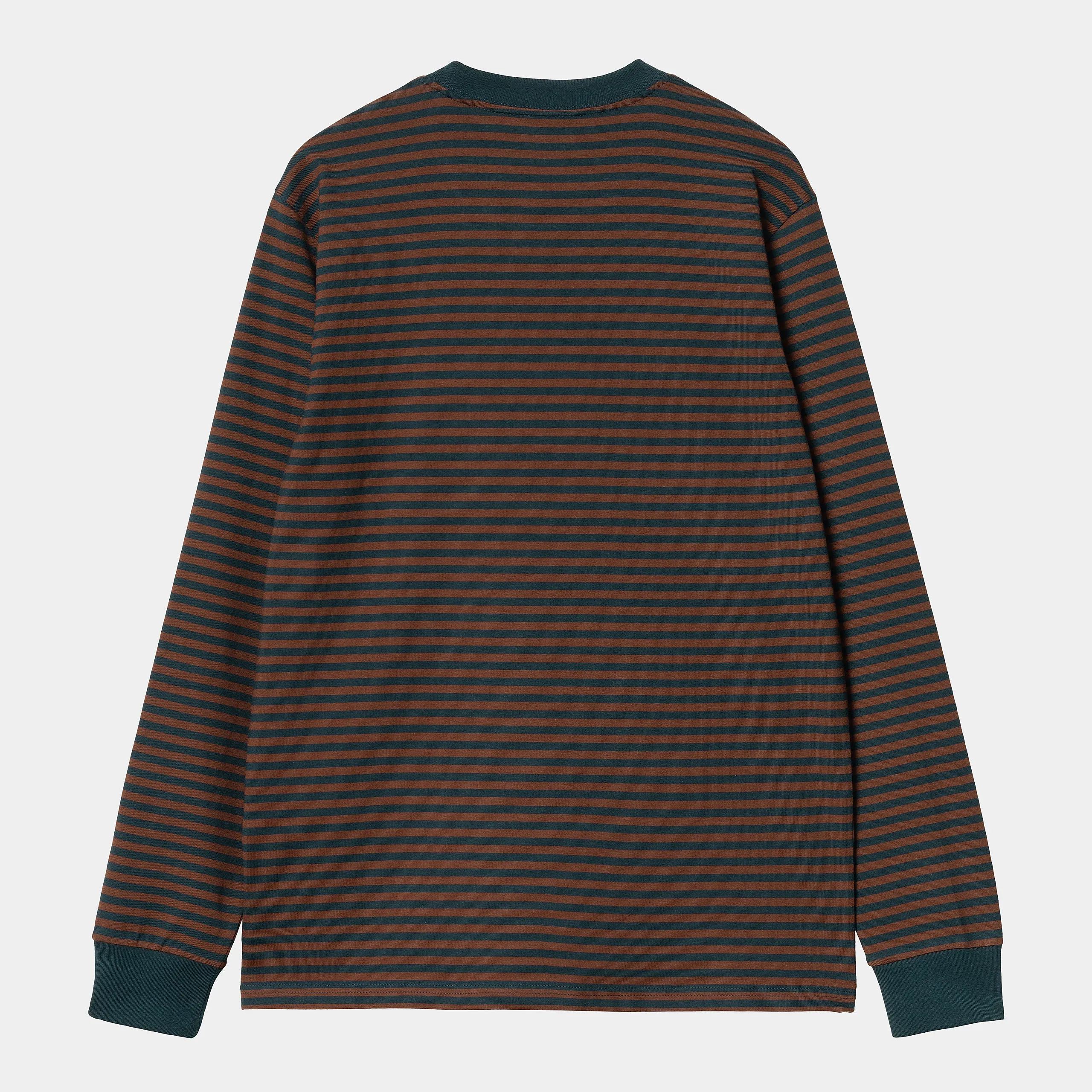 Carhartt L/S Verner Stripe Pocket T-shirt Duck Blue / Offroad