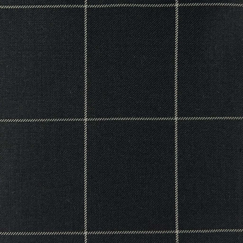 Charcoal Grey Windowpane