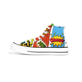 Comic Book Geek Collection - Unisex High Top Canvas Sneakers