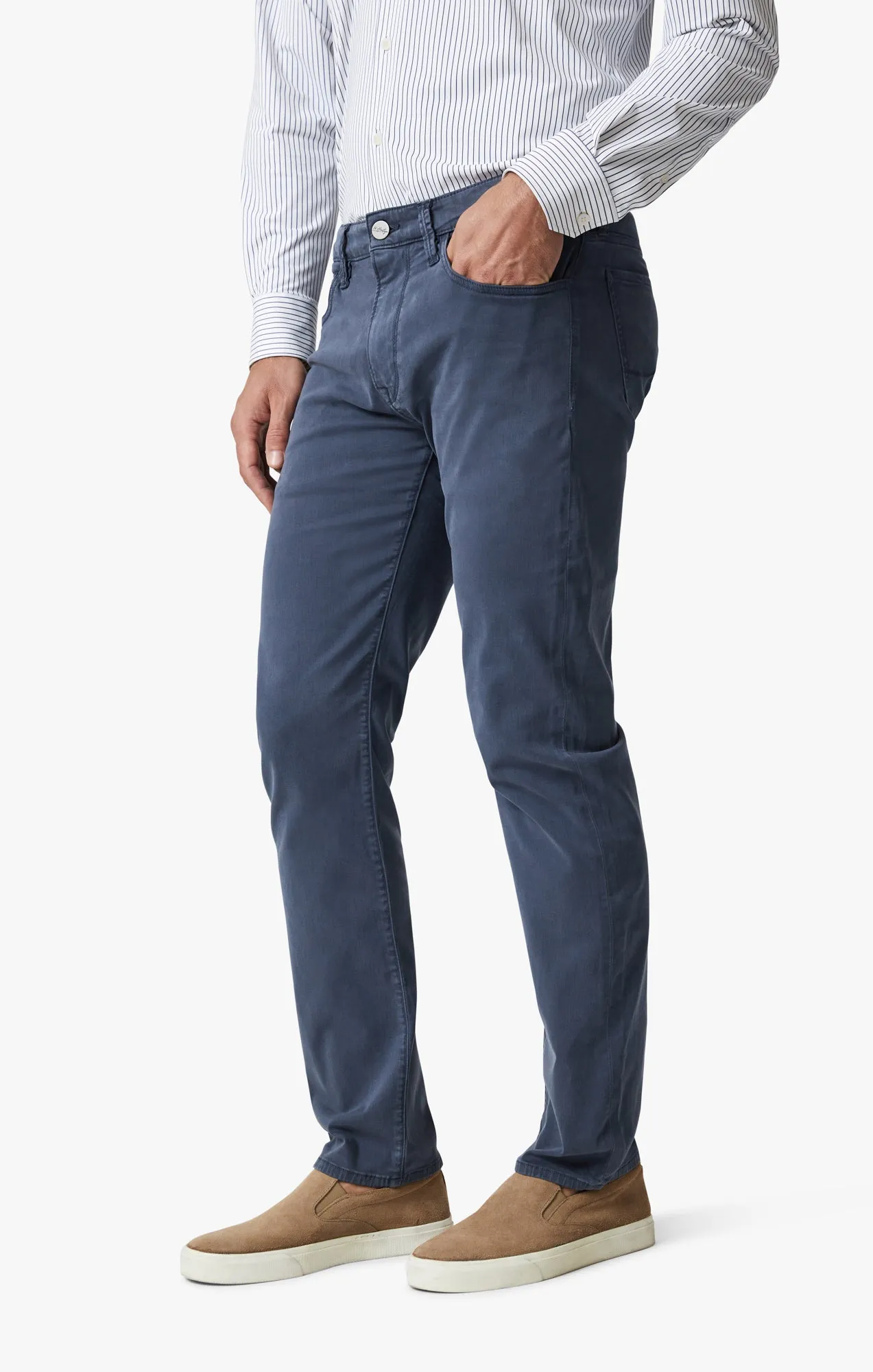 Courage Straight Leg Pants In Dark Denim Twill