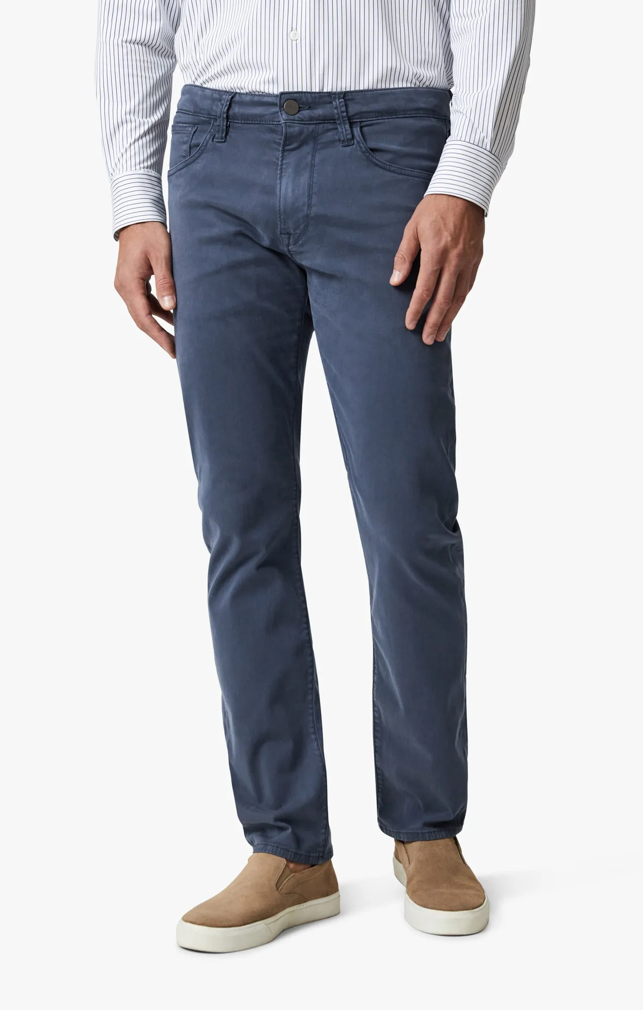 Courage Straight Leg Pants In Dark Denim Twill