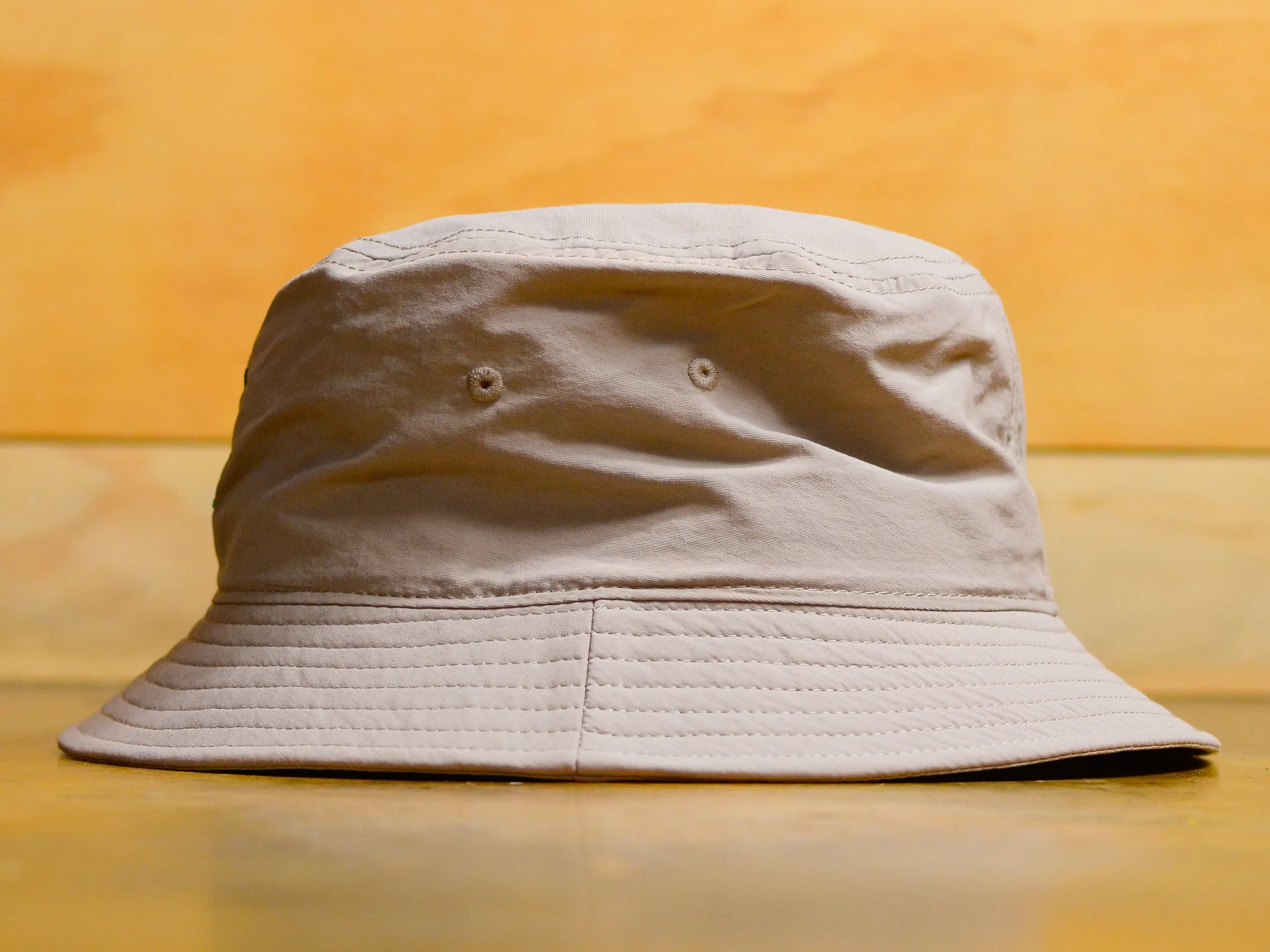 Crew Embroid Nylon Bucket Hat - Mushroom