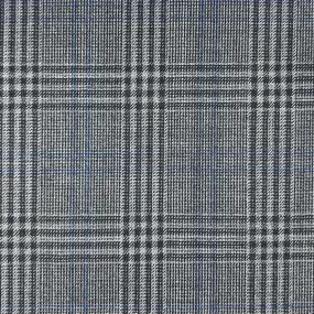 Dark Grey Glen Plaid With Navy Double Windowpane With Comfort Stretch