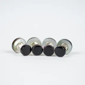 Eveningwear Special Ceremony tuxedo studs, mother-of-pearl finished with black epoxy