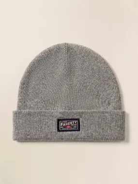 Faherty Logo Beanie - Grey Heather