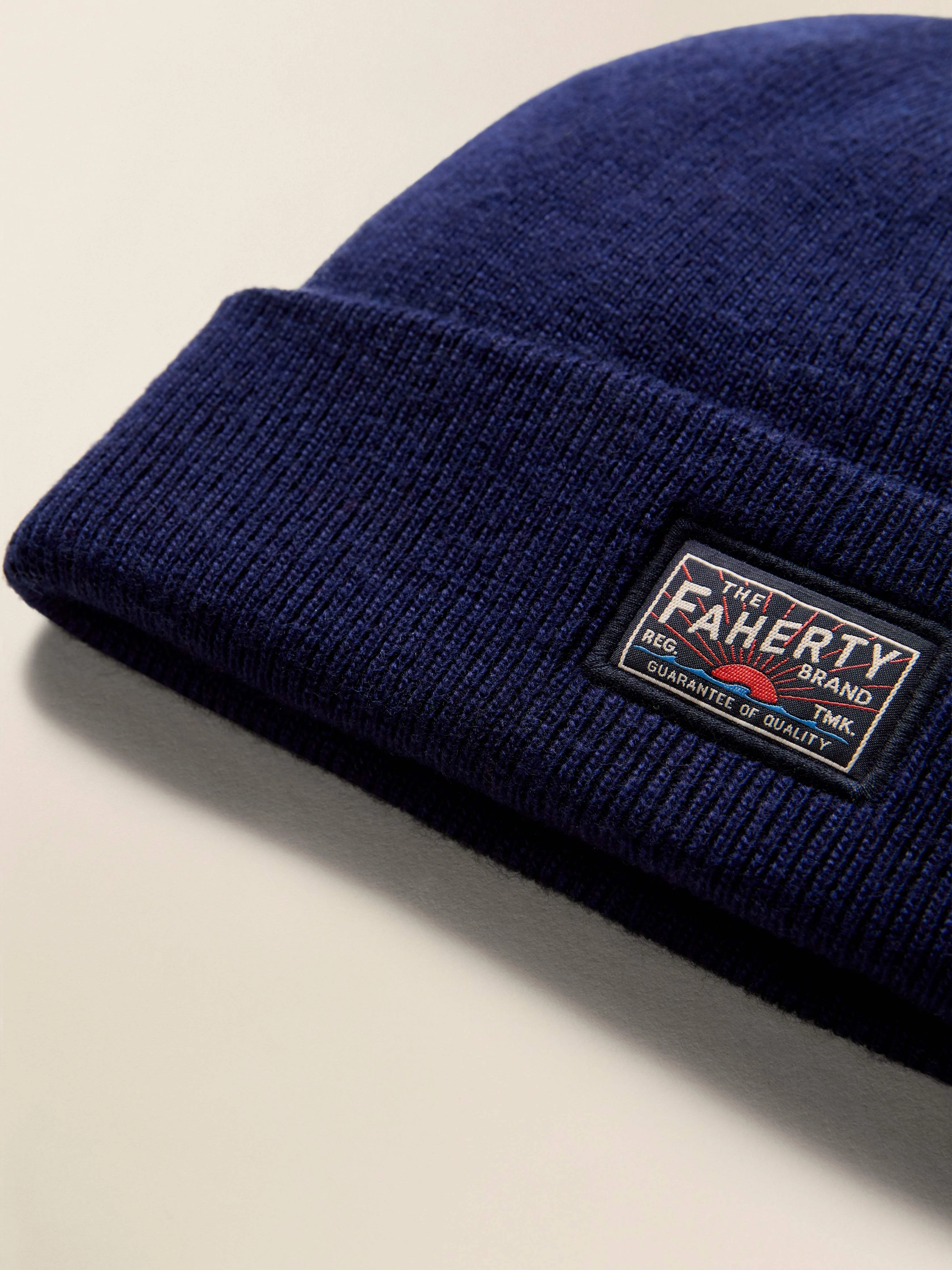 Faherty Logo Beanie - Navy