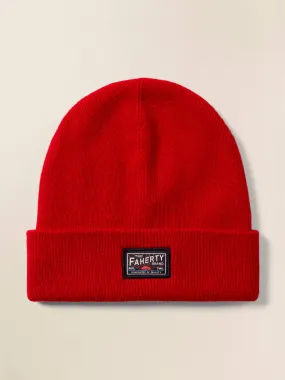 Faherty Logo Beanie - Red