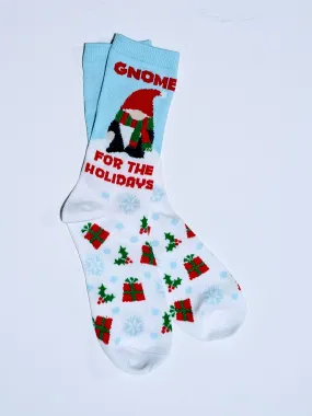 Gnome for the Holidays Crew Socks