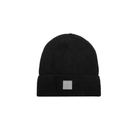 HOMME  Rubber Patch Beanie Black/Grey