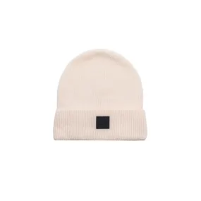 HOMME  Rubber Patch Beanie Cream