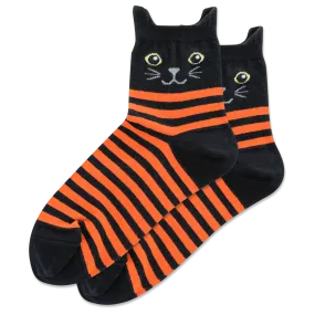 HOTSOX Women's Cat Stripe Anklet Socks