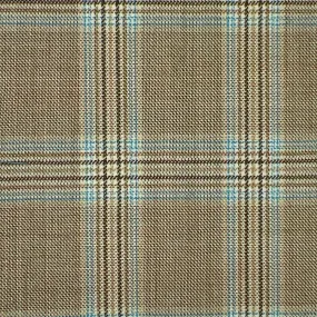 Light Brown Prince Of Wales Plaid w/ Sky Blue Windowpane