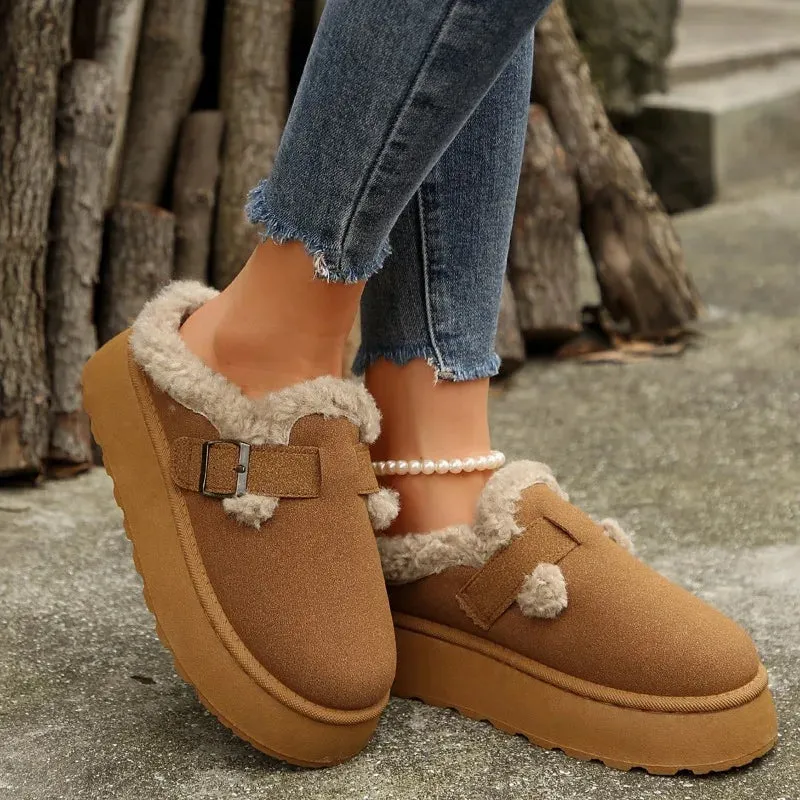 Luxury Warm Plush Fashion Retro Platform Cotton Snow Boot