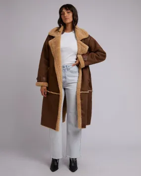 Mia Sherpa Coat Brown