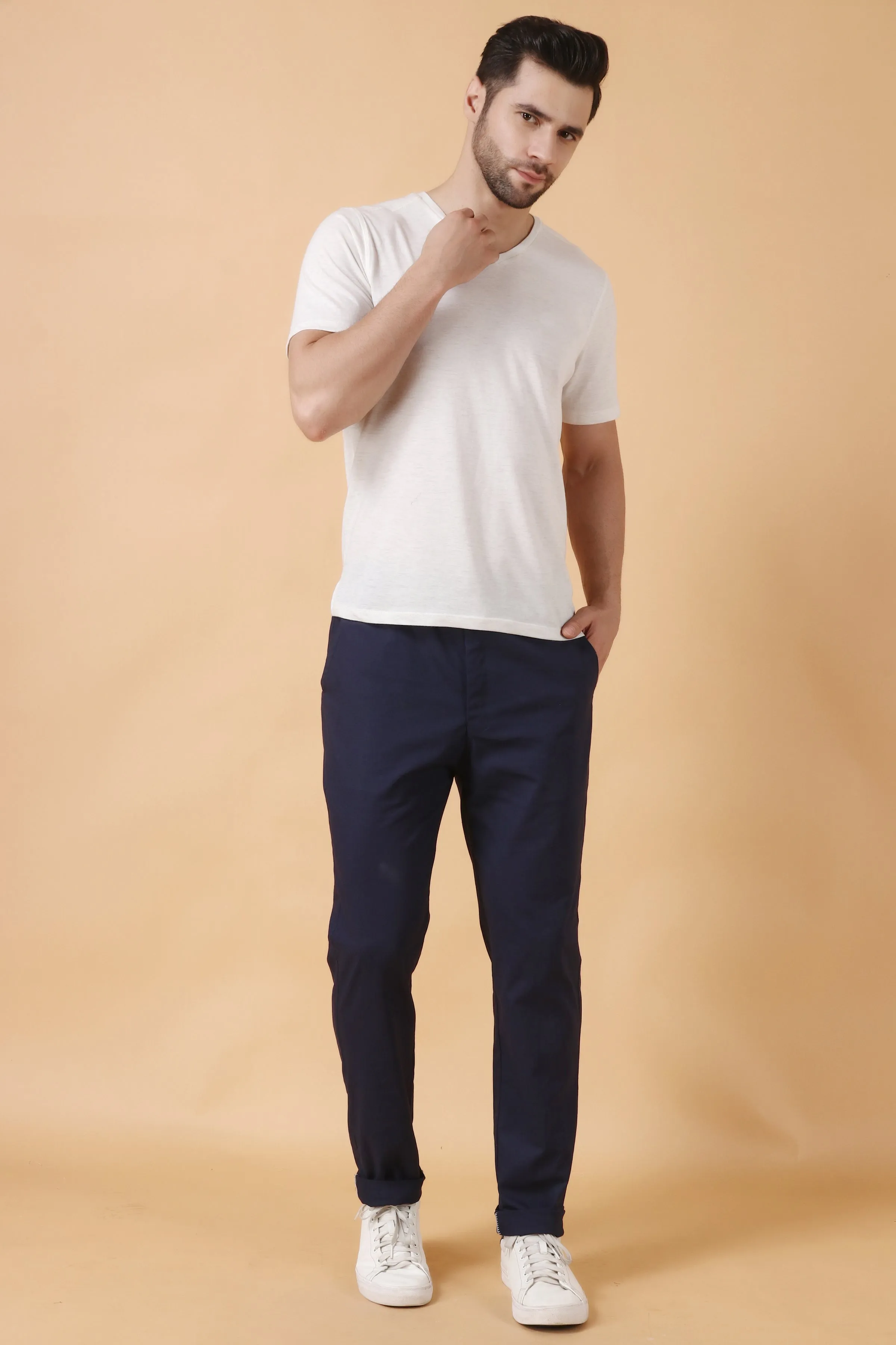 Navy Blue Stretch Cargo