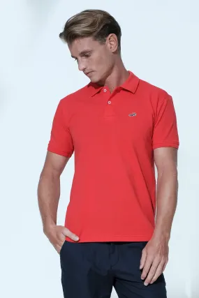 Pima Polo-Fiery Red-Slim FIt