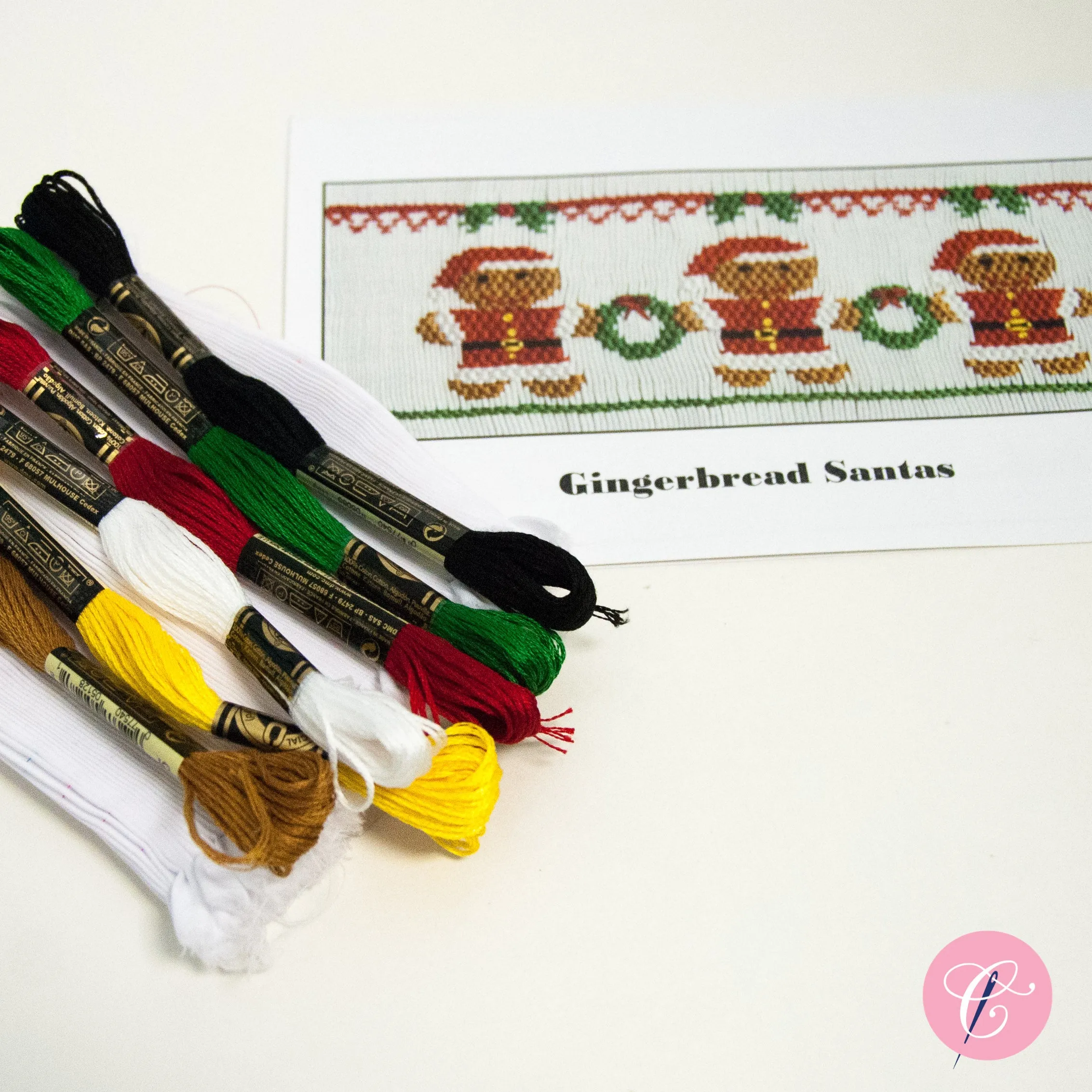 Pleated Insert Kit: Gingerbread Santas