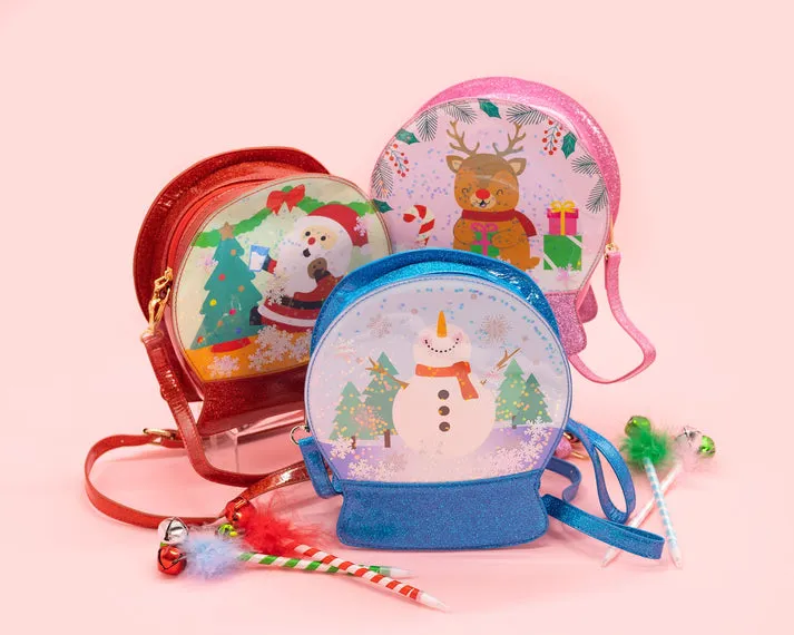 "Snow Much Fun" Christmas Holiday Snowglobe Handbag (Bewaltz)