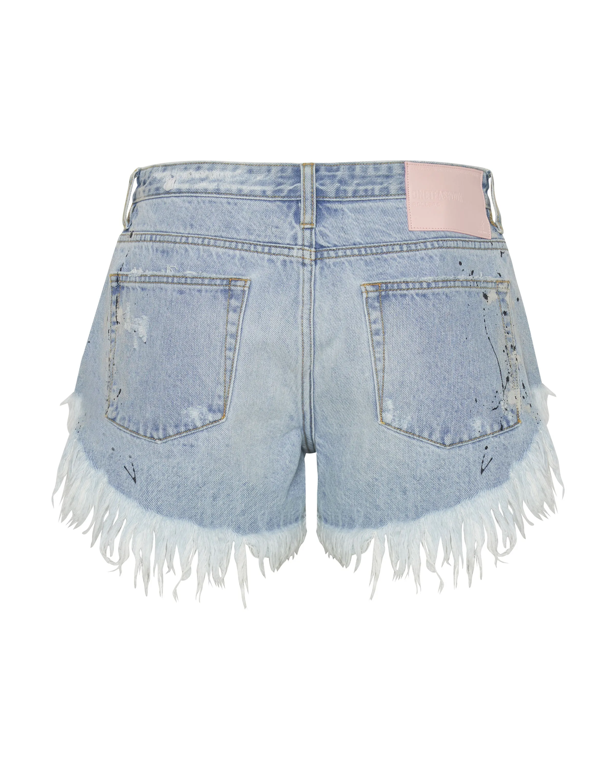 Rollers Low Waist Denim Shorts - Fleetwood Blue Painted Artiste