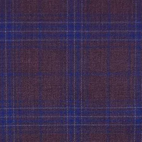 Rust With Navy Windowpane