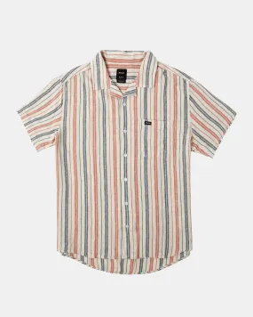 Satellite Stripe Short Sleeve Shirt - Khaki