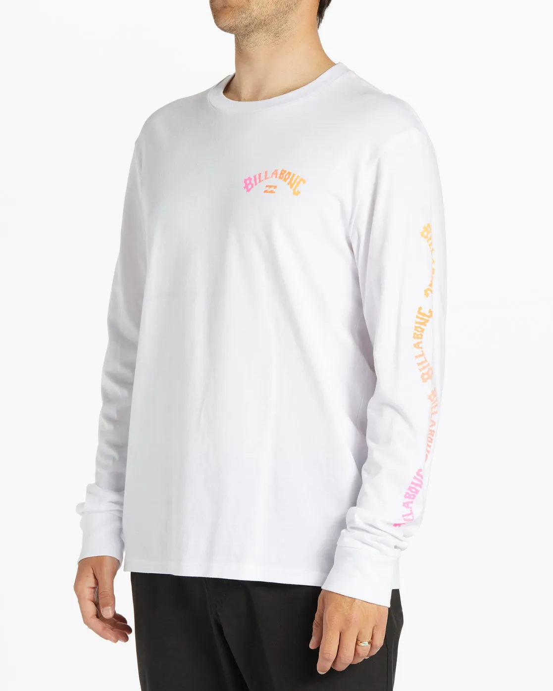 Snaking Arches Long Sleeve T-Shirt - White