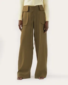 Sonia Trousers Wool Blend Olive