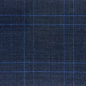 Steel Navy With Royal Blue Plaid