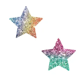 Super Sparkle Rock Kandi Multicolor Glitter Starry Nights Small Body Stickers 6PK