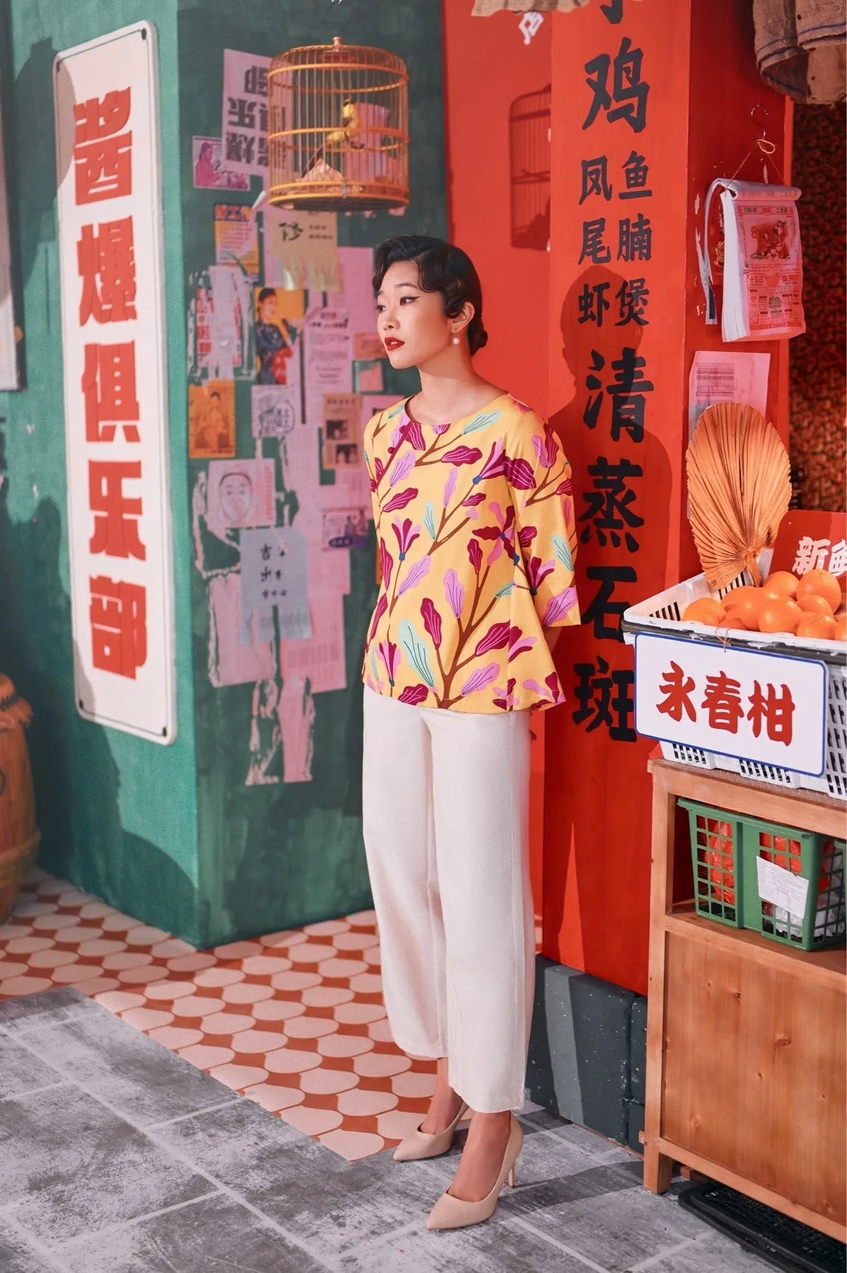 The Chinatown Women Mandarin Blouse - Rich