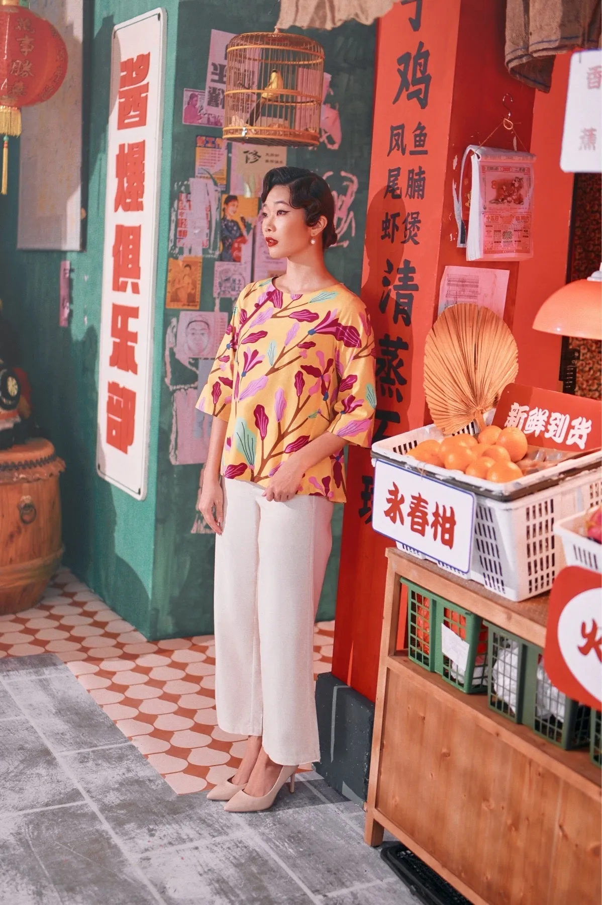 The Chinatown Women Mandarin Blouse - Rich