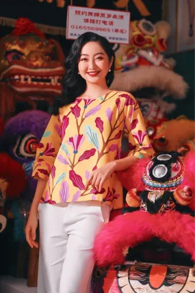 The Chinatown Women Mandarin Blouse - Rich