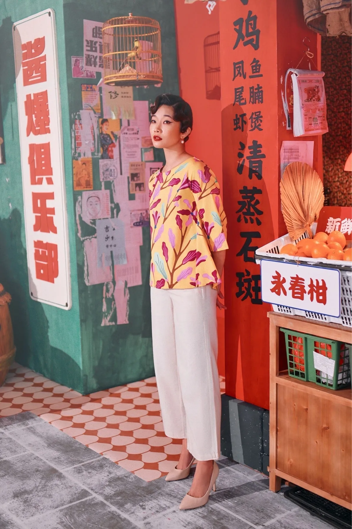 The Chinatown Women Mandarin Blouse - Rich