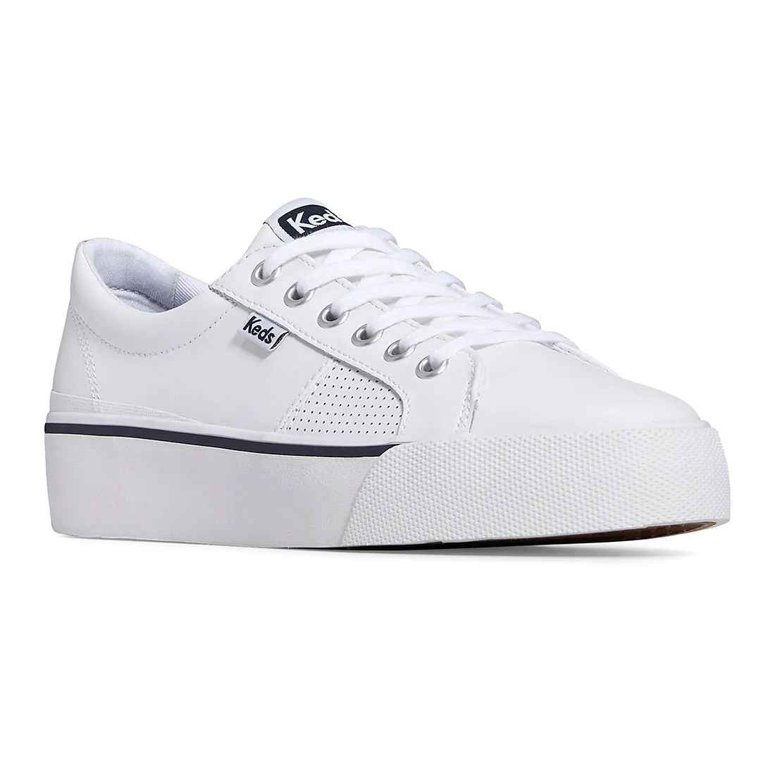 Women's Jump Kick Duo Leather Webbing Sneaker White (WH67794)